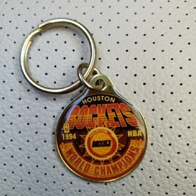Houston Rockets Keychain 1994 World Champions Gold Very Rare NBA Basketball Vtg - Image 1 of 3