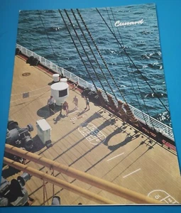 RARO RMS QUEEN MARY CUNARD BLANCO STAR LINE MENÚ DE ALMUERZO 24 DE JULIO 1963 CUBIERTA - Imagen 1 de 3