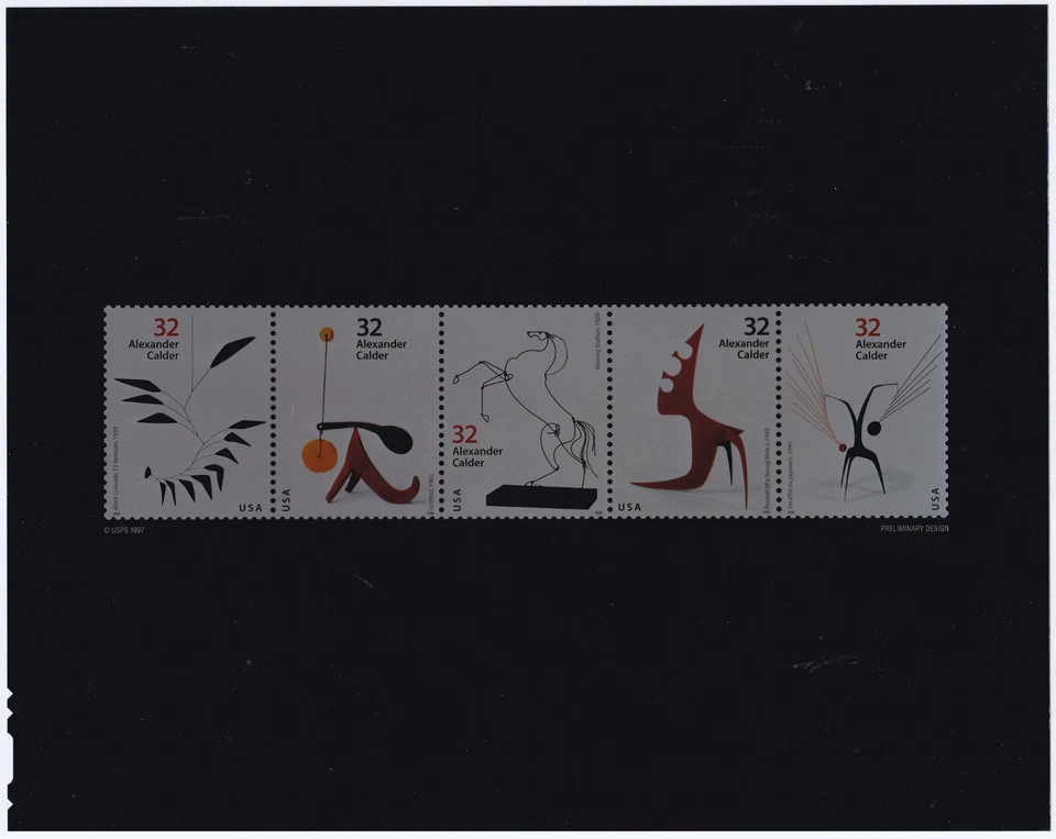 Ensayo a color fotográfico transparente, EE. UU. Sc3202a escultor Alexander Calder (1898-1976) Foto 1 de 1