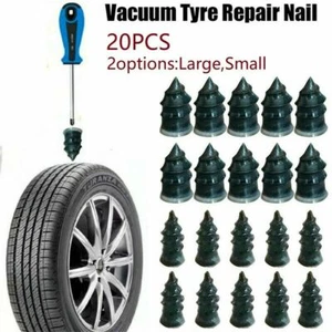 20X Tire Repair Screw in Rubber Plug Nail Car Tyre Puncture Repair Kit - Picture 1 of 7