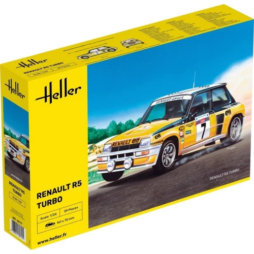 HELLER 1:24 KIT AUTO  RENAULT R5 TURBO TOUR DE CORSE 1982 #7 RAGNOTTI  ART 80717 - Immagine 1 di 1