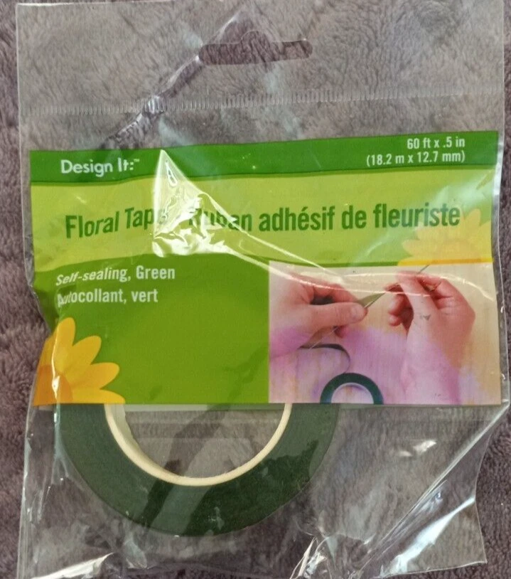 FloraCraft Floral Tape .5 Inch Green 60 Feet - four Packs