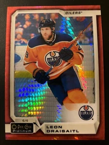 2018-19 O-Pee-Chee Platinum Red Prism 62 Leon Draisaitl ed/199 - Bild 1 von 2