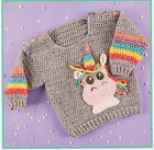 (3964) Sport Weight Crochet Pattern Baby's Cute Unicorn Jumper Ages 0-36 months!