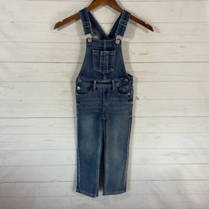 Silver Jeans Girls Nisha Denim Bib Overalls Size 5 Blue Cotton Blend Stretch - Picture 1 of 16