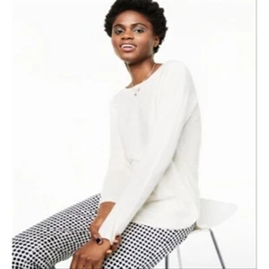 NEW CHARTERS CLUB IVORY WHITE  100% CASHMERE OVER SIZE   SWEATER SIZE  M $168 - Picture 1 of 1