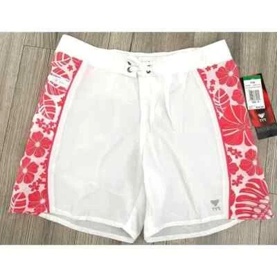 Pantalón Corto TYR Full Bloom Splice Board, Para Mujer Talla S, Blanco/Coral NUEVO PRECIO DE VENTA SUGERIDO POR EL FABRICANTE $44 Foto 1 de 3