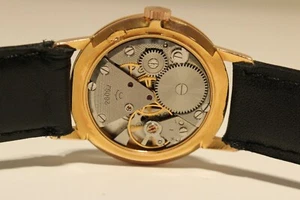 VINTAGE RARE LUXURY GOLD PLATED MEN'S WATCH"RAKETA" WITH FACTORY CARVED MOVEMENT - Picture 1 of 7