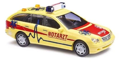 Scaletta H0 M: 1:87 BUSCH 49173 MB Classe C Modello »Notarzt« Nuovo OVP - Immagine 1 di 2