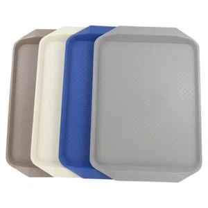 4 Packs Rectangular Serving Trays Plastic Fast Food Serving Trays - Picture 1 of 7