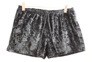 Women's Black Polyester Velvet Drawstring Hot Pants Short shorts M - Picture 1 of 3