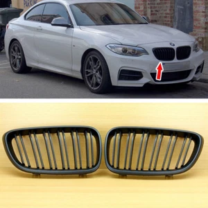 Matte Black For BMW 2-Series F22 F23 F87 M2-Type Front Grille Grill 1SET 2018 - Picture 1 of 6