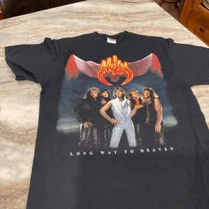 HELIX 1985 Long Way To Heaven Concert Tour T-Shirt Medium - Picture 1 of 3