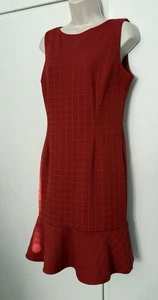 Gently Worn Stretchy Women’s Size 8 Reddish Orange Workwear Dress Stella & Julie - Picture 1 of 12