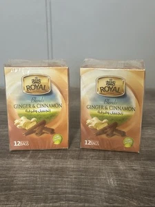 Ginger Cinnamon Herbal Tea 100% Natural 12 Tea Bags 2 Pack رويال زنجبيل و قرفة - Picture 1 of 4