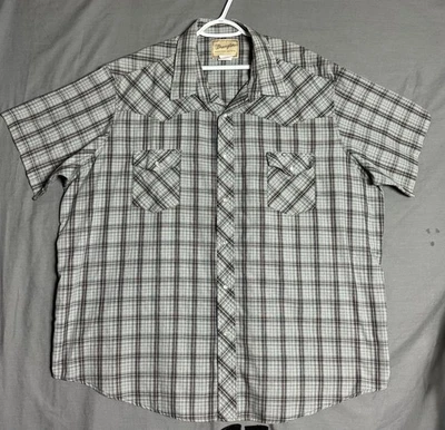Wrangler Men’s Shirt Size 3XLarge Pearl Snap Rodeo Cowboycore, Western, Ranch - Image 1 of 4
