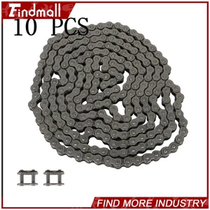 Findmall 10 PCS Roller Chain #40 10 Feet With 2 Connecting Links Carbon Steel - Picture 1 of 10