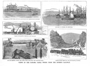 Views of the Panama Canal Works From the Isthmus Railway - Paine's Furnace -1887 - Picture 1 of 3