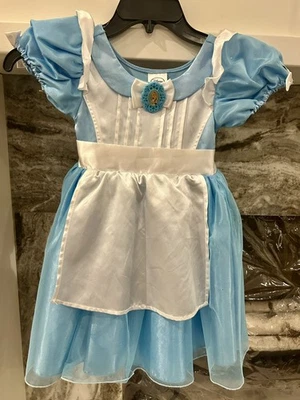 迪士尼系列爱丽丝梦游仙境服装装扮儿童尺寸 4 蓝色和白色 — 第 1/4 张图片