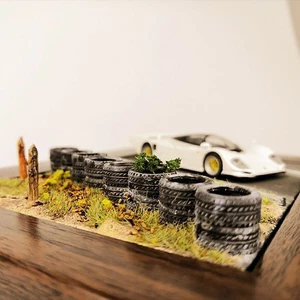 100Pack/Box 1/64 RC Car Runbber Tyre Model Tires Set Diorama Display Decoration - Picture 1 of 7