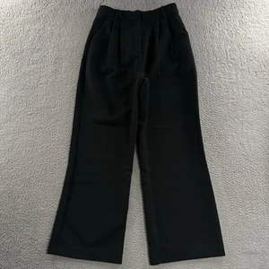 Abercrombie & Fitch Womens Pants Black Size 29 | 8 Wide Leg Polyester Blend - Picture 1 of 17