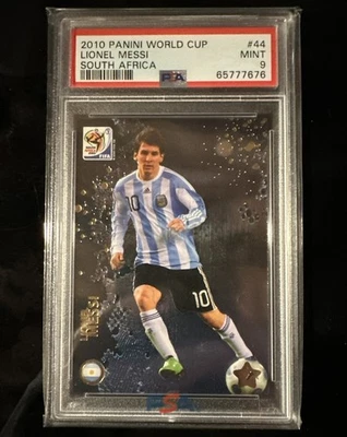 Panini Premium Copa Mundial de la FIFA 2010 Lionel Messi Sudáfrica PSA 9 Foto 1 de 2
