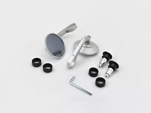 BSA Goldstar - TEC Clamp-on CNC Round Bar End Mirrors - Silver - Picture 1 of 4