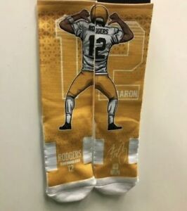 Green Bay Packers Strideline Size Medium Large Aaron Rodgers Player Socks NWT