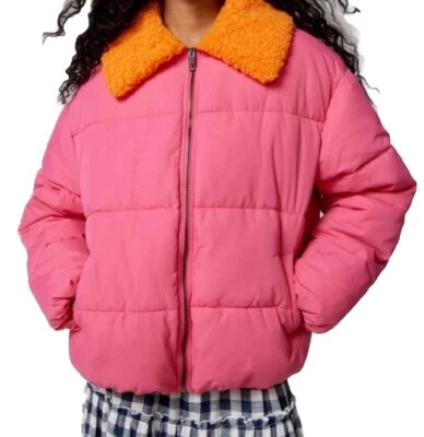 Jaqueta feminina Urban Outfitters Duckie falsa gola shearling tamanho XS NOVA SEM ETIQUETAS - Imagem 1 de 4
