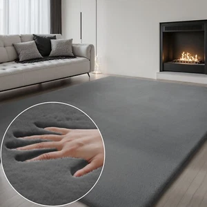 Fluffy Rugs Large Shaggy Rug Bedroom Living Room Anti Slip Soft Carpet Floor Mat - Picture 1 of 24