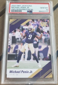 2022 ONIT Jacksons Michael Penix Jr. Universität von Washington NIL RC Karte PSA 10 - Bild 1 von 2