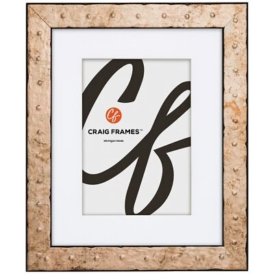 Craig Frames 1.25" Rivet Tarnished Bronze Picture Frame With a Single Mat - Image 1 of 4