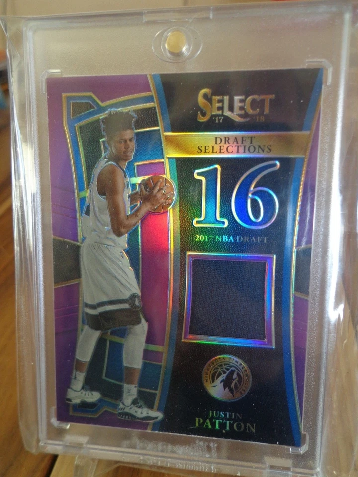 2017-18 PANINI SELECT JUSTIN PATTON PURPLE RC JERSEY 25 /99 TIMBERWOLVES - Image 1 of 1