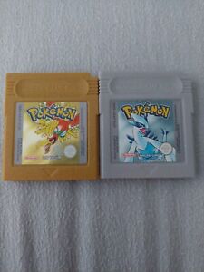 Gameboy Pokemon Silver And Gold Version Cartridges Official Original Nintendo