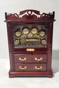 Vtg Musical Jewelry Box Bumble Bees Flowers Sango Blue Danbe Waltz Strauss - Picture 1 of 11