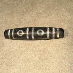 RARE 19 th Century Indo/Tibetan Old Agate 4 Eye Dzi Bead ~ EXCELLENT CONDITION - Picture 1 of 9