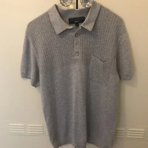 Men's Paul Costelloe knitted polo, grey, size S short sleeved, Good Condition - Picture 1 of 9