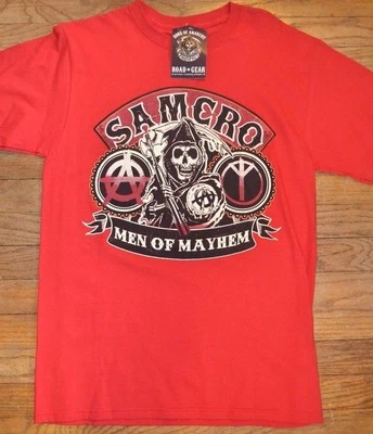 Sons of Anarchy SAMCRO Men of Mayhem Tee T-Shirt Licensed SOA Merchandise Reaper - Image 1 of 2