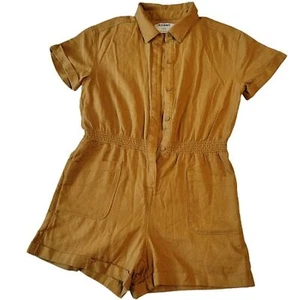 Old navy girls rusted mustard romper shorts size large (10-12) - Picture 1 of 15