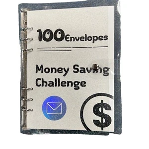 white 100 Envelopes Money Saving Challenge Binder,A5 Budget Binder - Picture 1 of 5