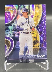 2020 Bowman's Best Christian Yelich #9 Purple Refractor /250