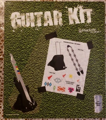XBOX 360 CYCLONE ESSENTIALS GUITAR KIT - STAND, STRAP, AND CUSTOM STICKERS - Image 1 of 4