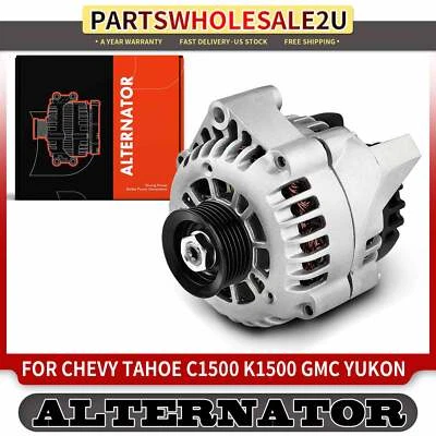 Alternador para Chevrolet GMC C/K 1500 2500 3500 6.5L 100A 12V CW 6 ranhuras polia - Imagem 1 de 4