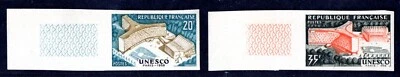 FRANCE 1958 UNESCO SET IMPERF SCOTT #393a-394a - Image 1 of 2