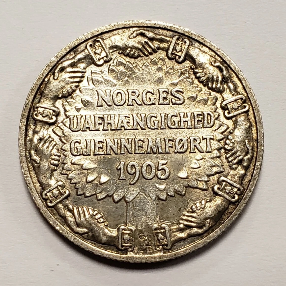 1917年ノルウェー 2クローネ銀貨 ハーコン6世 银色挪威硬币| eBay