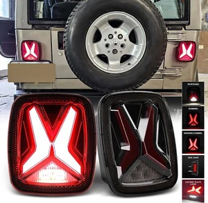 New Upgraded X-Lamps For Jeep Wrangler YJ 1987-95 TJ 1997-2006 LED Tail Lights  - Picture 1 of 11