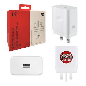 Official OnePlus SUPERVOOC 65W Fast Rapid Charger 3 Pin UK Mains Plug No Cable