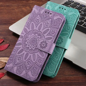 Phone Case Cover for Huawei Honor 100 X50 Retro Sunflower PU Leather Wallet Case - Picture 1 of 17