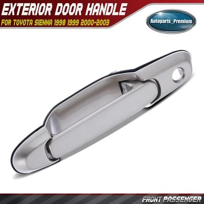 Maçaneta externa bege frontal direita com furo de chave para Toyota Sienna 1998-2003 - Imagem 1 de 4
