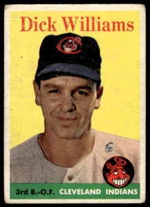 Dick Williams 1958 Topps #79a Cleveland Indians - Imagen 1 de 2